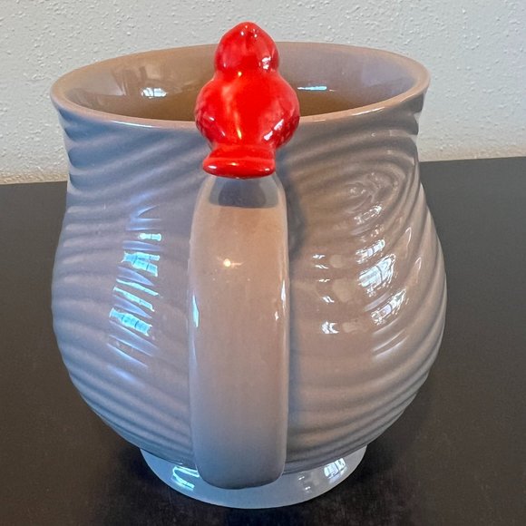 Temp-tations by Tara WOODLAND Embossed Tree Ring Pattern Mug with Red Cardinal - Picture 4 of 9